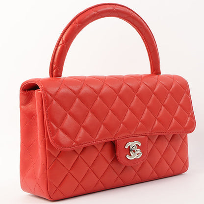 Chanel Around 1997 Made Classic Flap Top Handle Bag Red
