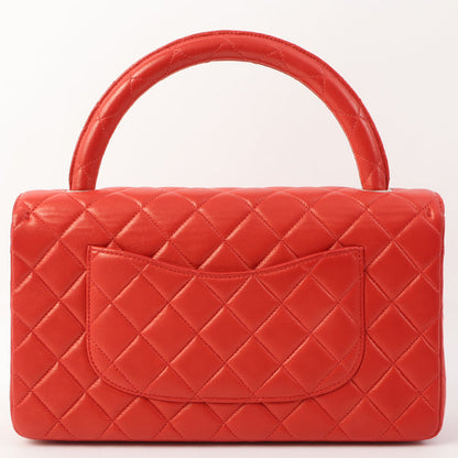 Chanel Around 1997 Made Classic Flap Top Handle Bag Red