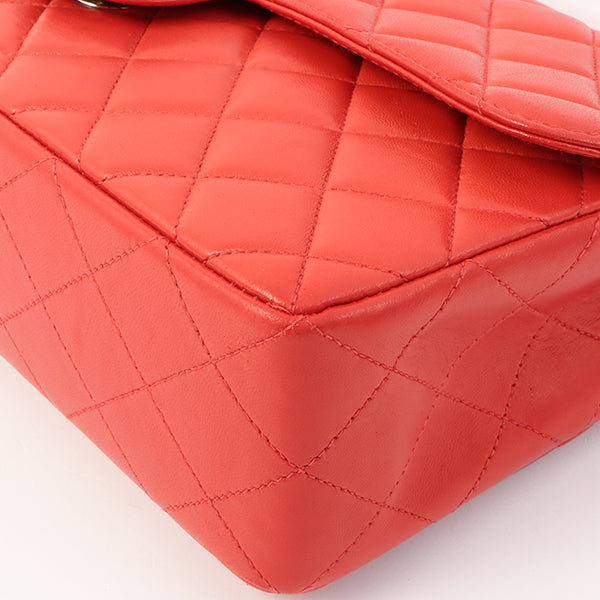 Chanel Around 1997 Made Classic Flap Top Handle Bag Red