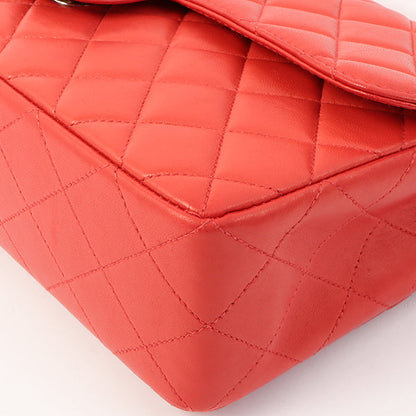 Chanel Around 1997 Made Classic Flap Top Handle Bag Red