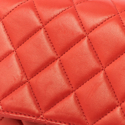 Chanel Around 1997 Made Classic Flap Top Handle Bag Red