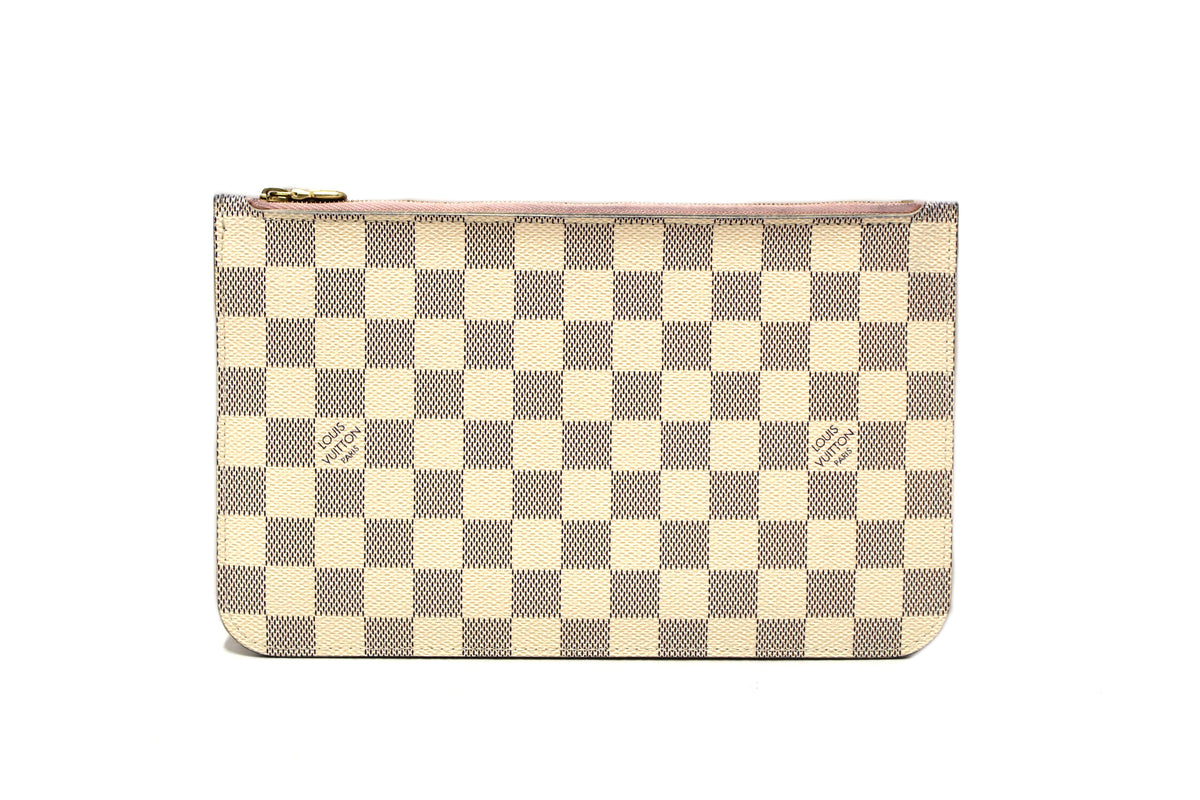 Louis Vuitton Damier Azur Canvas Neverfull Pouch Pochett | Italystation.com - Shop Now at italystation.com