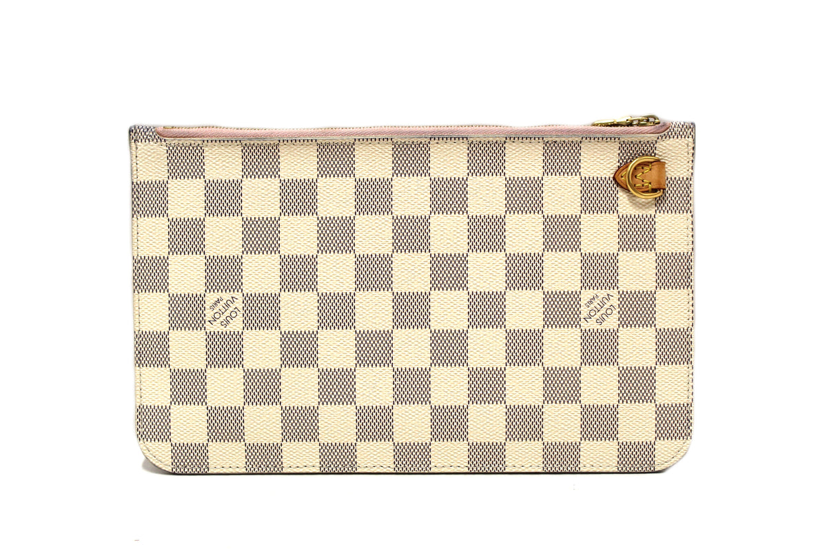 Louis Vuitton Damier Azur Canvas Neverfull Pouch Pochette