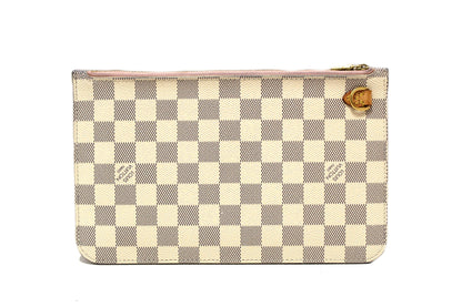 Louis Vuitton Damier Azur Canvas Neverfull Pouch Pochette