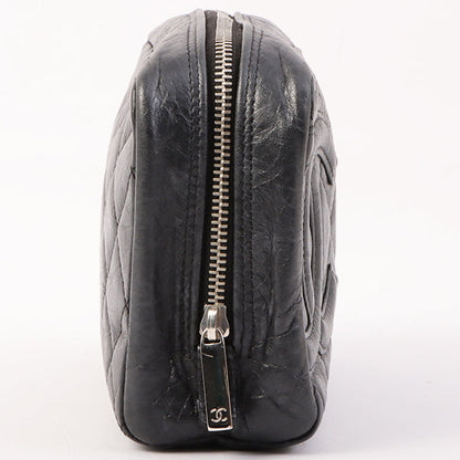 Chanel Around 2008 Made Cambon Pouch Black