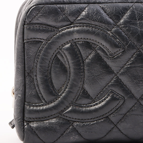 Chanel Around 2008 Made Cambon Pouch Black