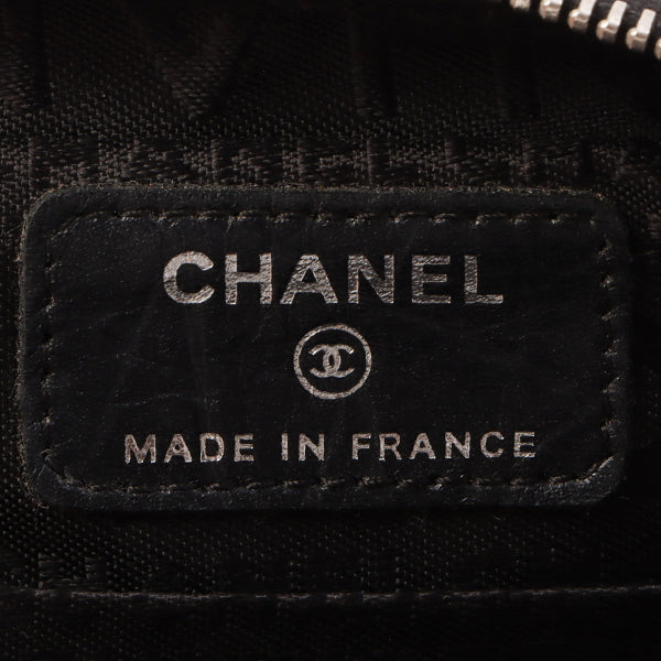 Chanel Around 2008 Made Cambon Pouch Black