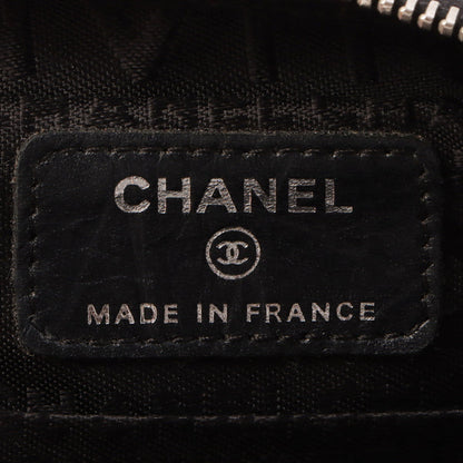 Chanel Around 2008 Made Cambon Pouch Black