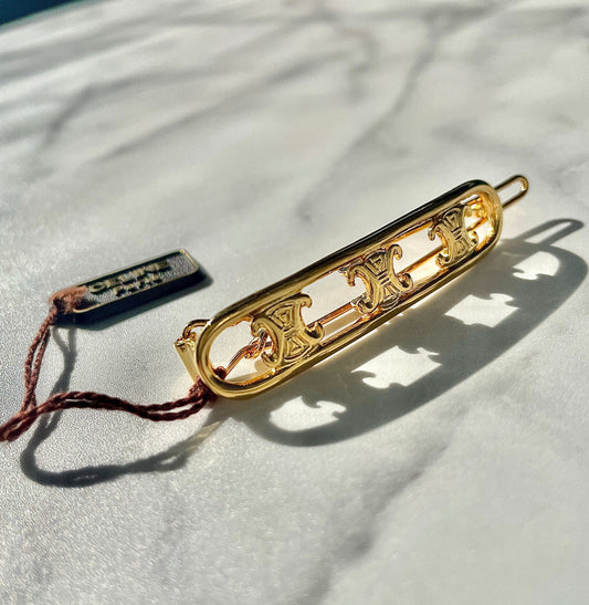 CELINE Triomphe barrette Head accessories hair clip xefm53
