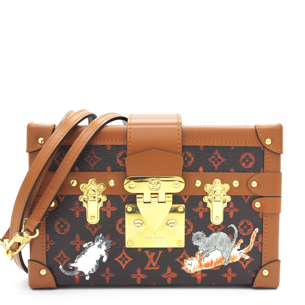 Louis-vuitton Catogram Petite Malle Orange Marron