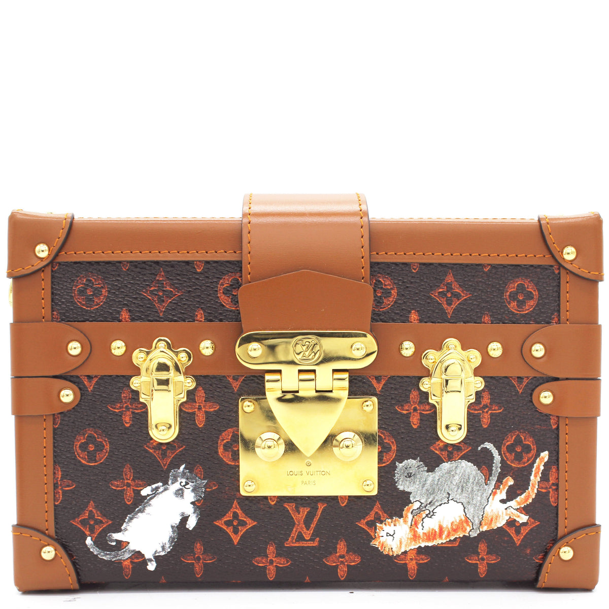 Louis-vuitton Catogram Petite Malle Orange Marron