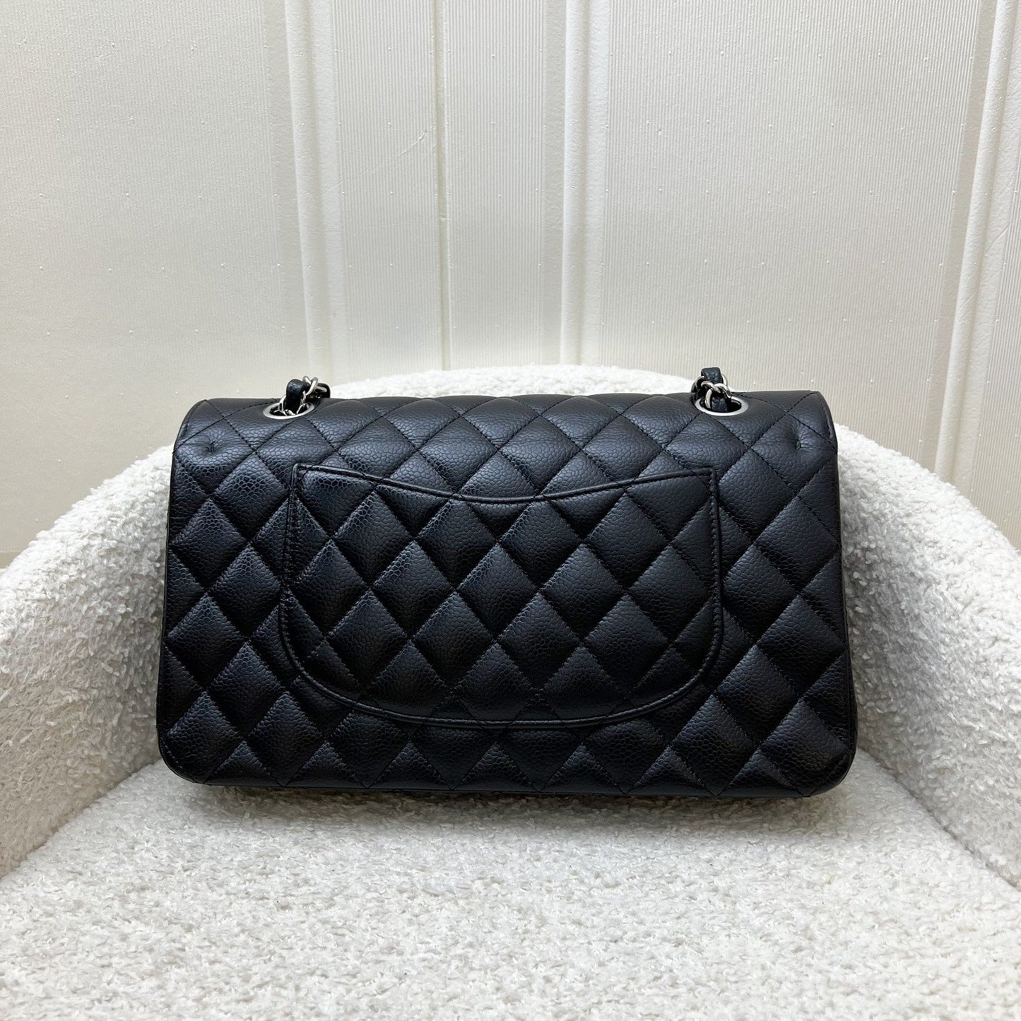 [Local Full Set - Original Receipt - Jun 2021] Chanel Medium Classic Flap CF in Black Caviar and SHW (Model: A01112)