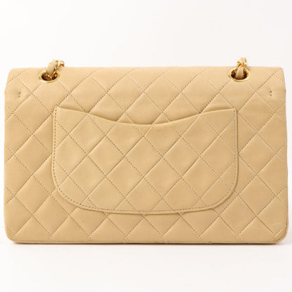 Chanel Around 1992 Made Classic Flap Chain Bag 25Cm Beige