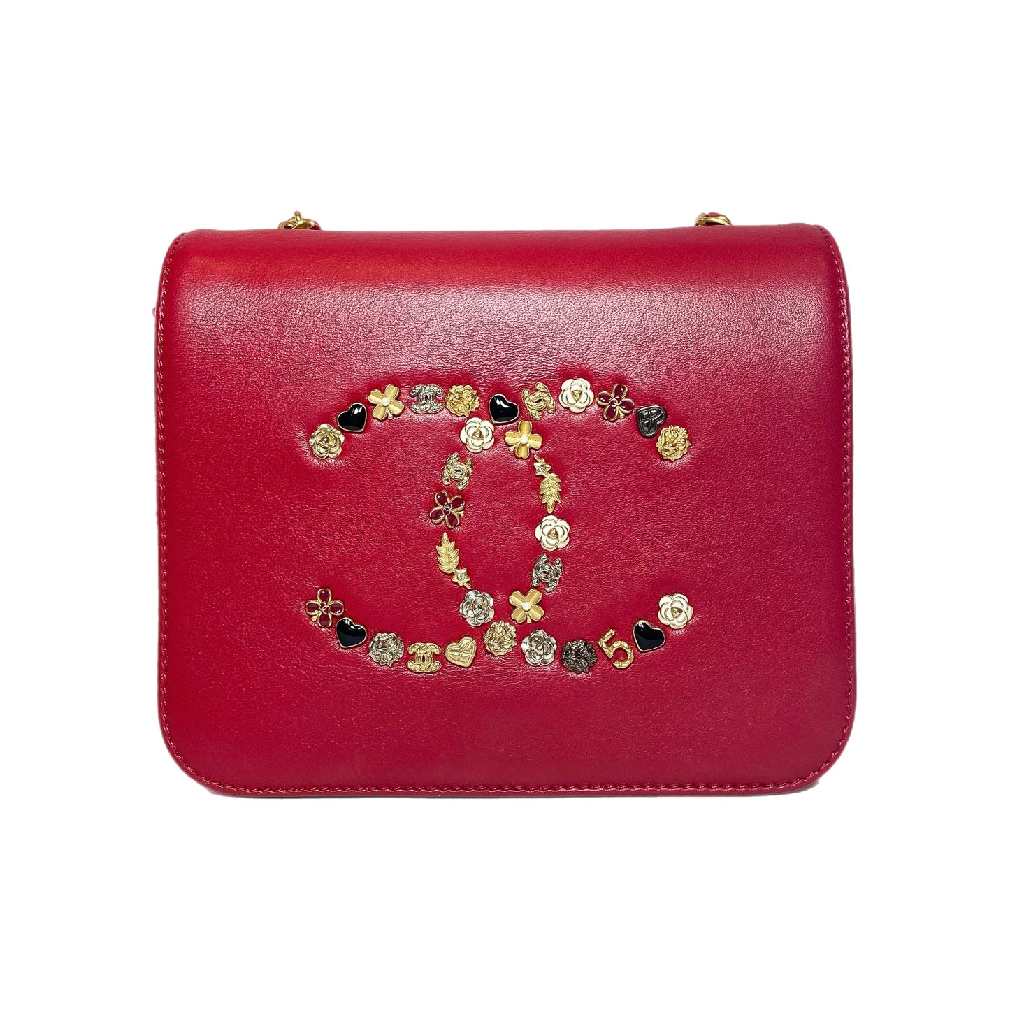 Chanel Raspberry Lucky Charms Crossbody Messenger Flap Bag