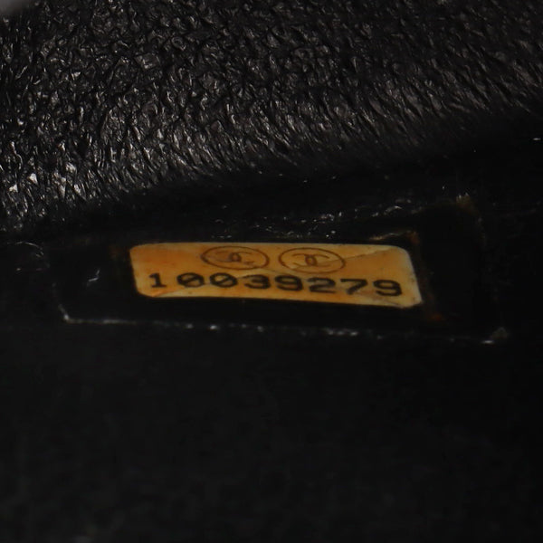 Chanel Around 2005 Made Caviar Skin Classic Flap Chain Bag Mini Black