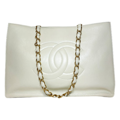 Chanel Ivory Shopping Tote