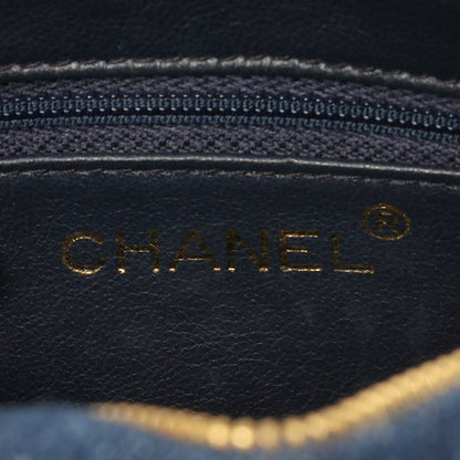 Chanel Around 1997 Made Denim Turn-Lock Mini Chain Bag Indigo