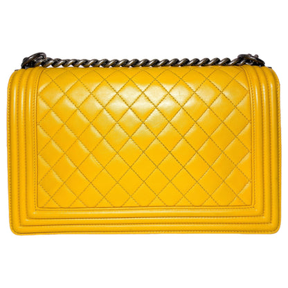Chanel Yellow New Medium Boy Bag