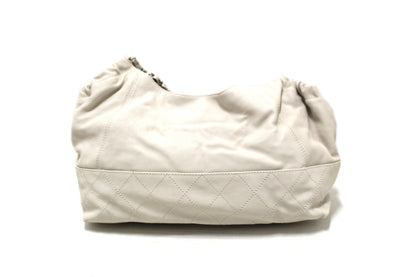 Chanel White Calfskin Leather Coco Cabas Shoulder Tote Bag
