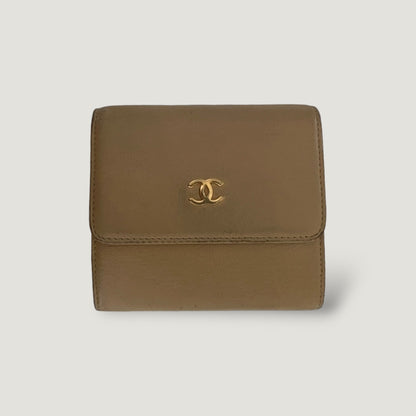 CHANEL WALLET BIFOLD BEIGE