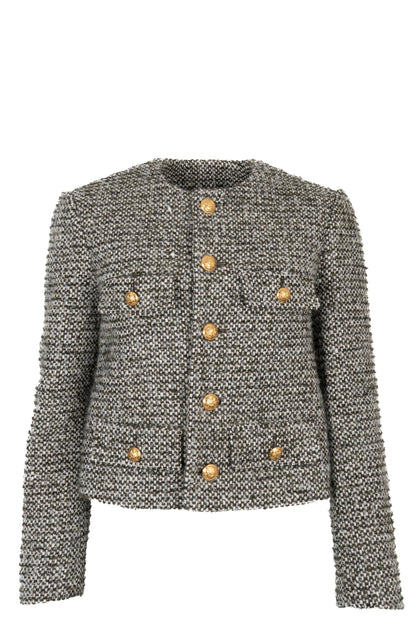 CELINE Chausseur Tweed Jacket Green