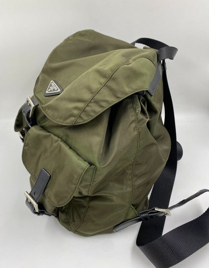 Prada Green Nylon Backpack