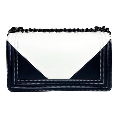 Chanel Black and White Geometric New Medium Boy Bag