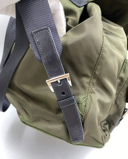 Prada Green Nylon Backpack