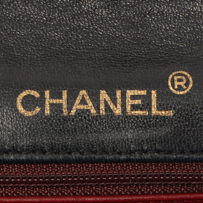 Chanel Around 1995 Made Classic Flap Chain Top Handle Bag Mini Black