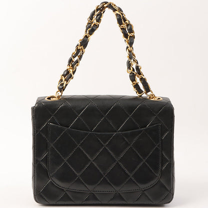 Chanel Around 1995 Made Classic Flap Chain Top Handle Bag Mini Black