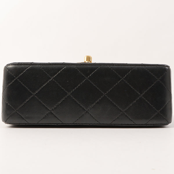 Chanel Around 1995 Made Classic Flap Chain Top Handle Bag Mini Black