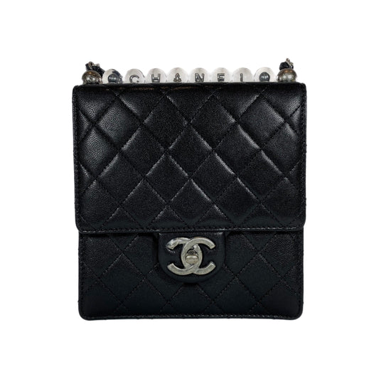 Chanel Chic Pearls Black Flap Bag