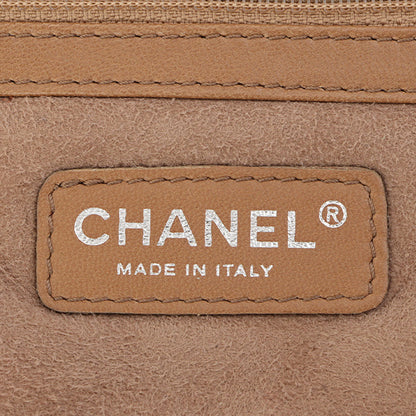 Chanel Around 2006 Made Mouton Cc Mark Stitch Shoulder Bag With Pouch Grey Beige