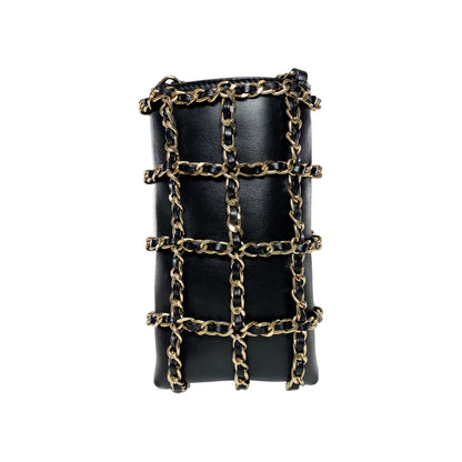 Chanel Black Tech Me Out Clutch with Chain