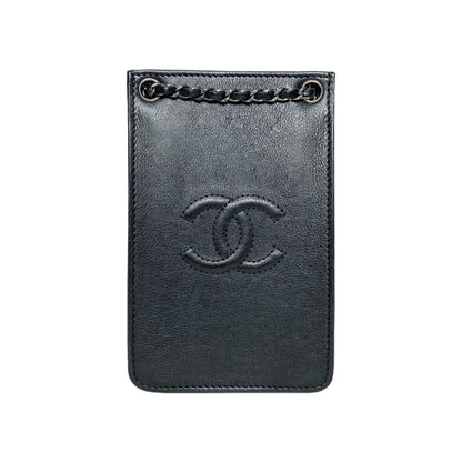 Chanel Black CC Phone Holder Crossbody