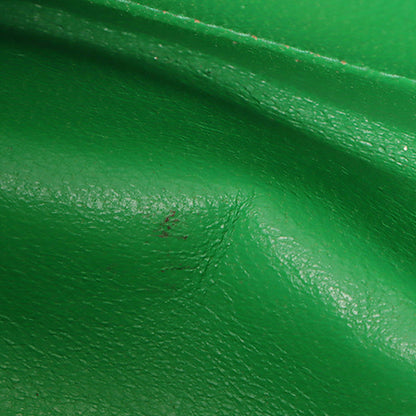 Chanel Around 1992 Made Linen Mademoiselle Stitch Turn-Lock Chain Bag Mini Green