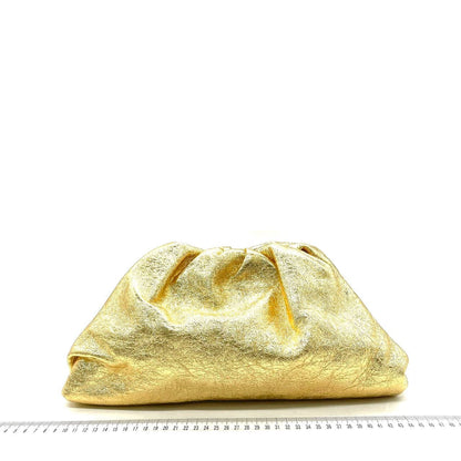 Bottega Veneta Pouch Large Gold Lambskin Leather