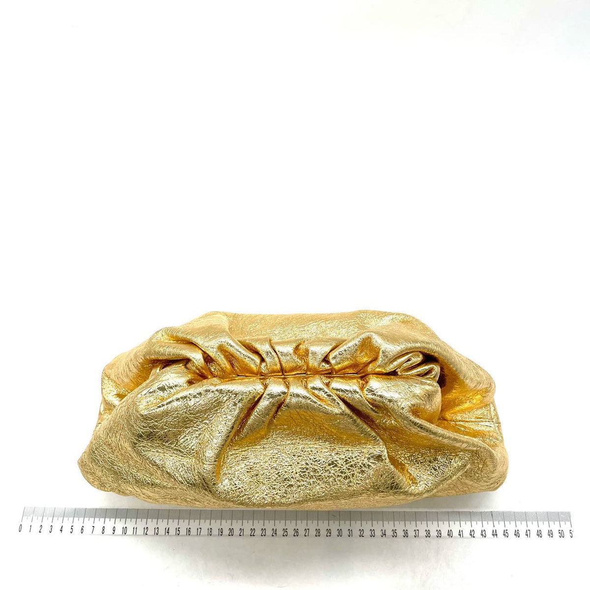 Bottega Veneta Pouch Large Gold Lambskin Leather