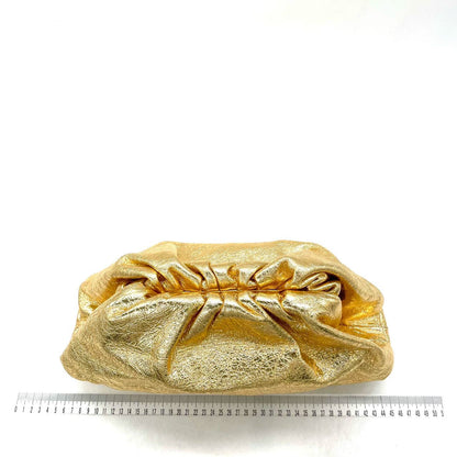 Bottega Veneta Pouch Large Gold Lambskin Leather