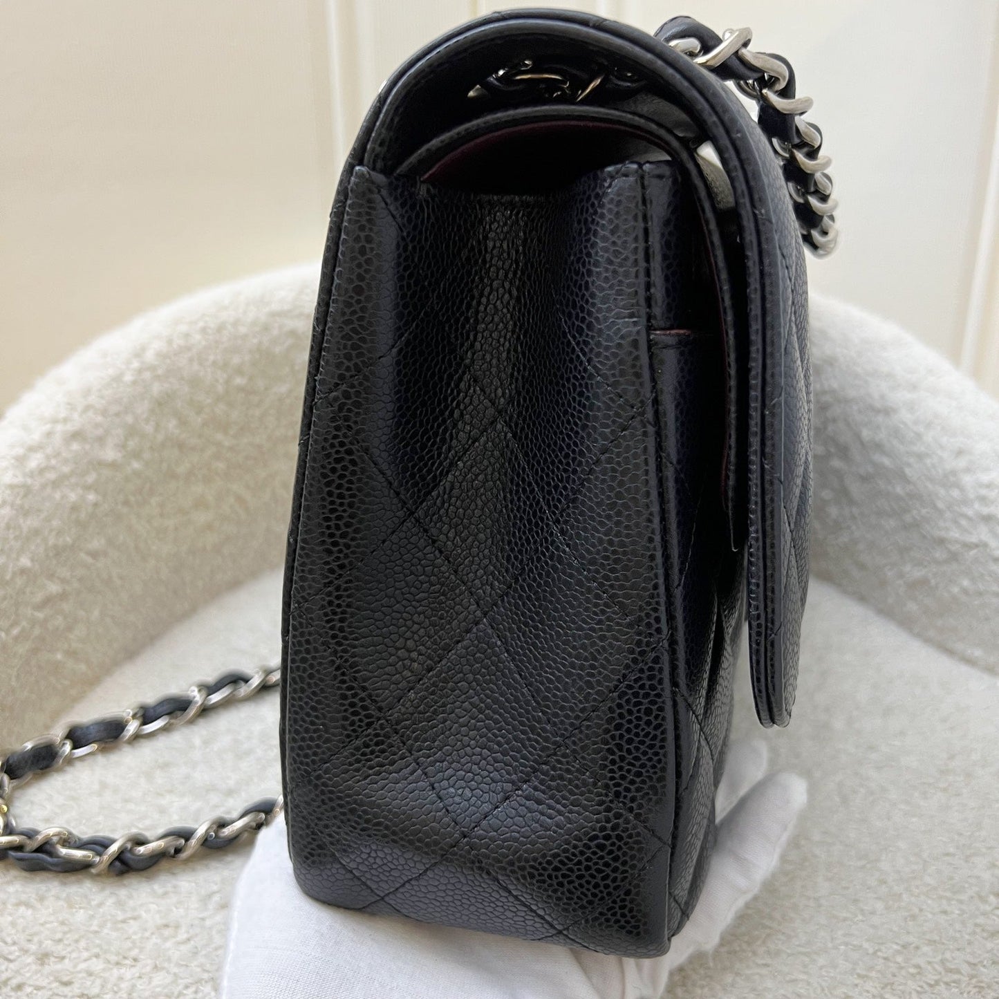 Chanel Jumbo Classic Flap DF in Black Caviar and SHW