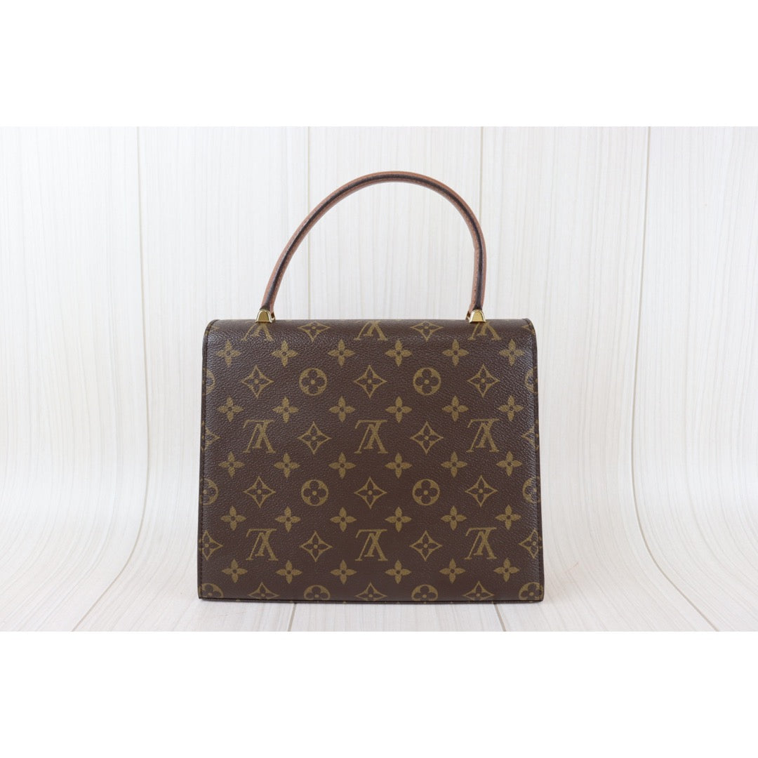 Rank A ｜LV Malesherbes Kelly Style Gold Evening Top Handle Satchel Bag ｜092705