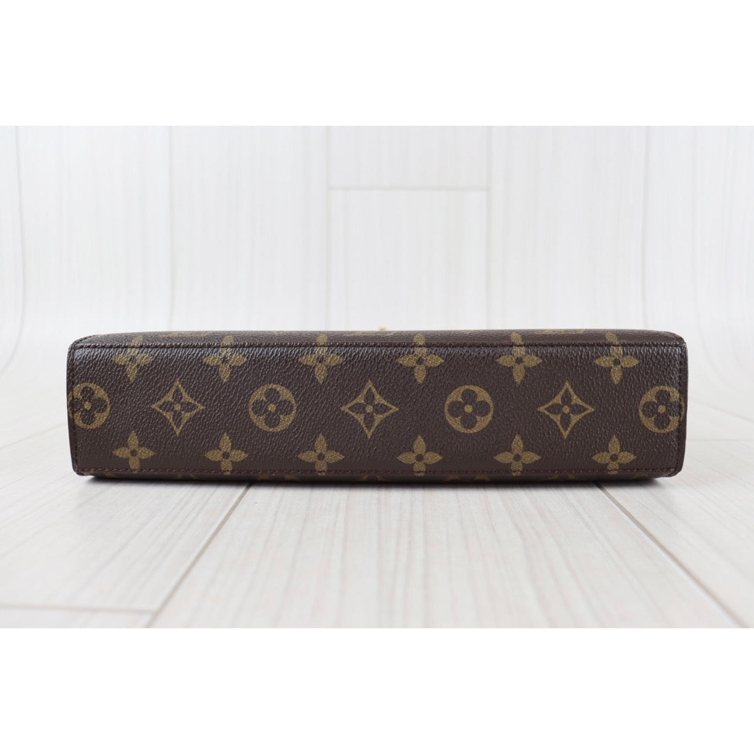Rank A ｜LV Malesherbes Kelly Style Gold Evening Top Handle Satchel Bag ｜092705