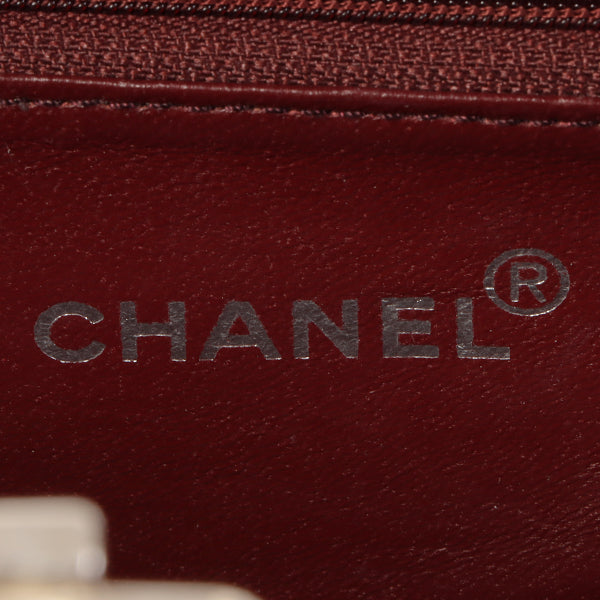 CHANEL Around 1995 Made Wood Cc Mark Logo Vanity Brown