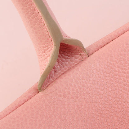 Chanel Around 2005 Made Caviar Skin Cc Mark Stitch Boston Bag Pink