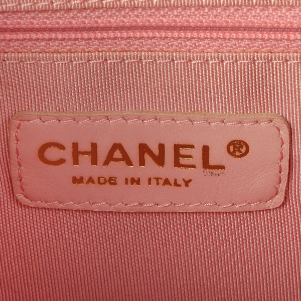 Chanel Around 2005 Made Caviar Skin Cc Mark Stitch Boston Bag Pink