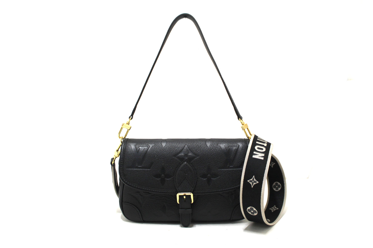 Louis Vuitton Black Monogram Empreinte Diane Shoulder and Cossbody Bag