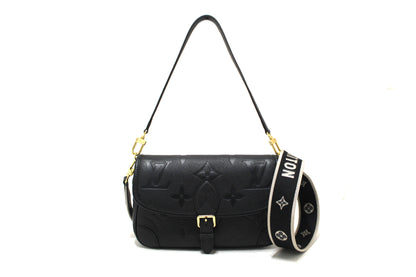Louis Vuitton Black Monogram Empreinte Diane Shoulder and Cossbody Bag