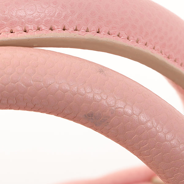 Chanel Around 2005 Made Caviar Skin Cc Mark Stitch Boston Bag Pink
