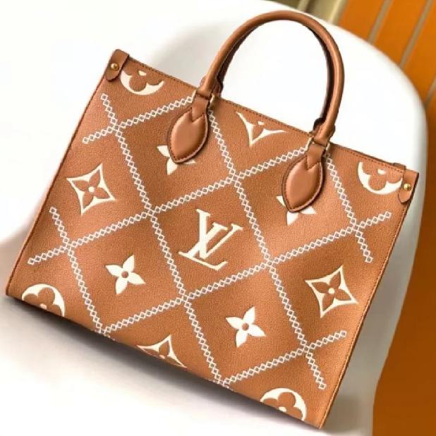 Louis Vuitton OnTheGo Monogram Empreinte Giant Broderies MM Tote Bag