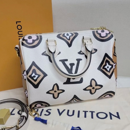 Louis Vuitton Speedy 25 Bandouliere Bag Wild at Heart Monogram Giant